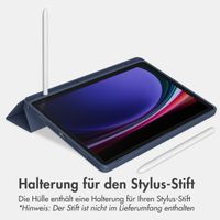 Accezz Smarte Klapphülle aus Silikon für das Samsung Galaxy Tab A9 Plus - Dunkelblau