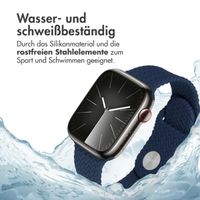 imoshion Geflochtenes Silikonarmband für das  Apple Watch Series 1 t/m 9 / SE (38/40/41 mm) | Series 10 / 11 (42 mm) - Dunkelblau