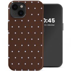 Selencia Vivid Rückabdeckung mit MagSafe Apple iPhone 14 - Happy Dots Chocolate