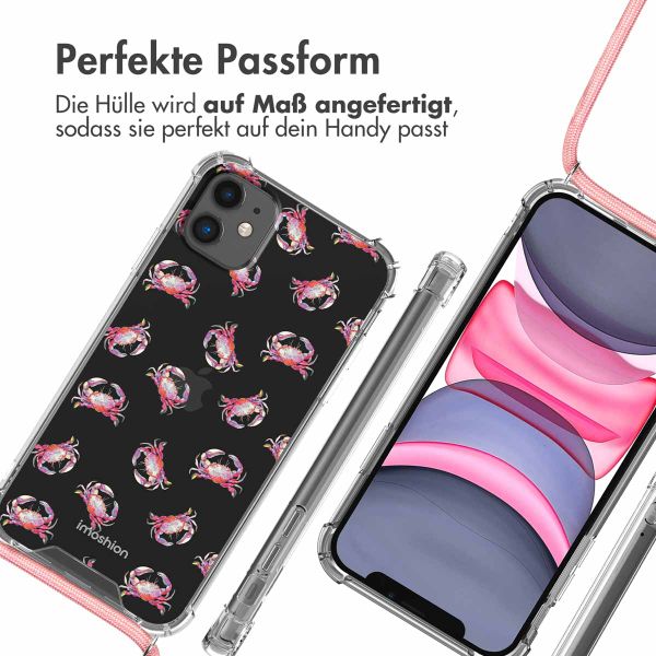 imoshion Design Hülle mit Band Apple iPhone 11 - Crab Watercolor