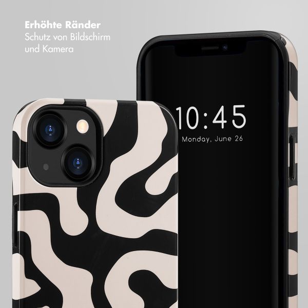 Selencia Vivid Tough Back Cover für das iPhone 13 - Art Wave Black