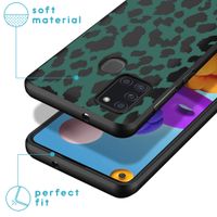 imoshion Design Hülle Samsung Galaxy A21s - Leopard - Grün / Schwarz