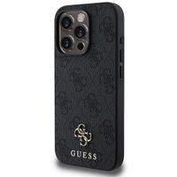 Guess 4G Metal Logo Back Cover MagSafe Apple iPhone 15 Pro - Schwarz