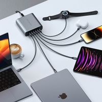 Satechi USB-C 6-Port 200 Watt GaN-Ladegerät | Tischladegerät - Space Grau