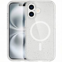 imoshion Sparkle Back Cover mit MagSafe Apple iPhone 16 - Glitzer Transparent