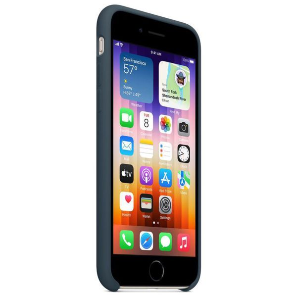 Apple Silikon-Case für das iPhone SE (2022 / 2020) / 8 / 7 - Abyss Blue