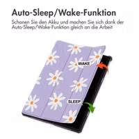 imoshion Design Trifold Klaphülle Lenovo Idea Tab Plus - Flowers Distance
