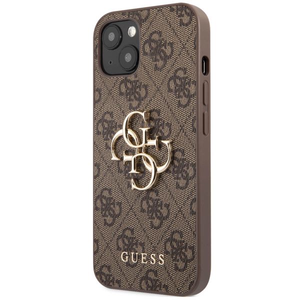 Guess 4G Metal Logo Back Cover Apple iPhone 13 Mini - Braun