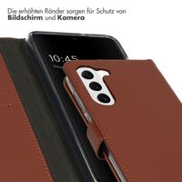 Selencia Echtleder Klapphülle Samsung Galaxy S23 Plus - Hellbraun