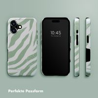 Selencia Vivid Rückabdeckung mit MagSafe iPhone 16 - Colorful Zebra Sage Green
