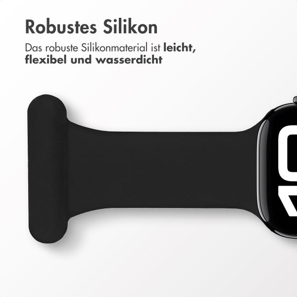 imoshion Pflegekräfte Silikonarmband für das  Apple Watch Series 1 t/m 9 / SE (38/40/41 mm) | Series 10 / 11 (42 mm) - Schwarz