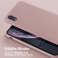 Selencia Silikonhülle mit abnehmbarem Band für das Apple iPhone Xr - Sand Pink