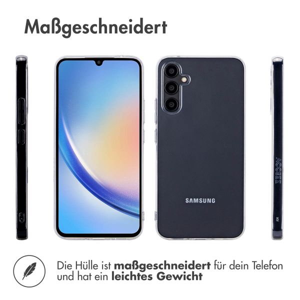 Accezz 100% recyceltes TPU Clear Cover für das Samsung Galaxy A34 (5G)  - Transparent