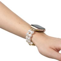 iDeal of Sweden Beaded Watch Band für Apple Watch | 38/40/41/42 mm - Classy White Pearl