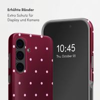 Selencia Vivid Back Cover Samsung Galaxy S24 - Happy Dots Burgundy