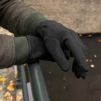 Selencia Touchscreen-Handschuhe mit Wildleder-Optik - Herren - Größe L - Schwarz