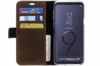 Valenta Braunes Klapphülle Classic Luxe für das Samsung Galaxy S9