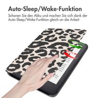 imoshion Design Slim Hard Case Sleepcover für das Amazon Kindle (2024) / Amazon Kindle (2022) 11th gen - Leopard