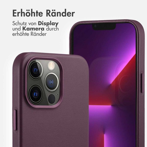 Accezz MagSafe Leather Backcover Apple iPhone 13 Pro - Heath Purple