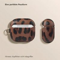Selencia Sabi Hülle Panthermuster  Apple Airpods 4 - Mocha Brown