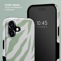 Selencia Vivid Rückabdeckung mit MagSafe iPhone 16 - Colorful Zebra Sage Green
