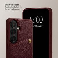 Selencia Nova HandyHülle mit Kordel und Kartenhalter Samsung Galaxy S26 - Bold Burgundy