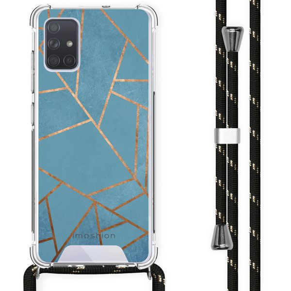 imoshion Design Hülle mit Band für das Samsung Galaxy A71 - Blue Graphic