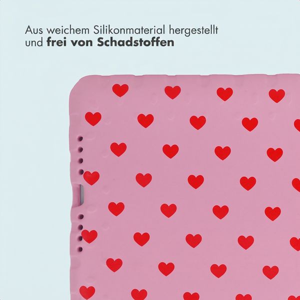 imoshion Kinder­sicheres Design Backcover mit Griff Apple iPad 9 (2021) 10.2 Zoll / iPad 8 (2020) 10.2 Zoll / iPad 7 (2019) 10.2 Zoll - Herzchen