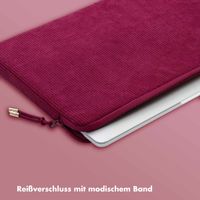 Selencia Cord Laptop Hülle 15-16 Zoll - Laptop Sleeve - Dark Rose