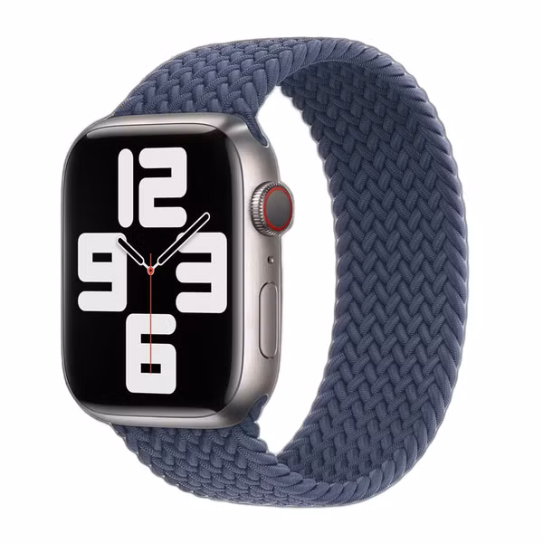 Apple 4 Pack Geflochtenes Solo Loop für Apple Watch | 38/40/41/42 mm - Größe 9 - (PRODUCT)RED / Maize / Lavender / Storm Blue