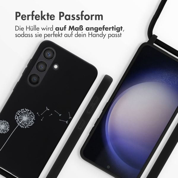 imoshion Silikonhülle design mit Band für das Samsung Galaxy S24 - Dandelion Black