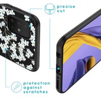 imoshion Design Hülle Samsung Galaxy A51 - Blume - Weiß / Schwarz