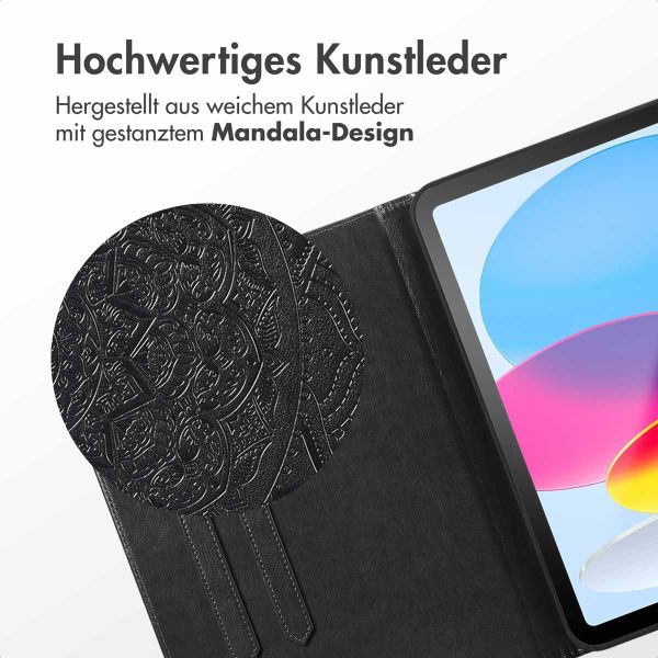 imoshion Mandala Klapphülle Apple iPad Air 11 Zoll (2025) M3 / (2024) M2 / Air 5 (2022) / Air 4 (2020) - Schwarz