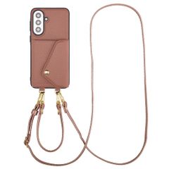 Selencia Sera HandyHülle mit Kordel und Umschlag-Kartenhalter Samsung Galaxy A57 (5G) - Old Pink
