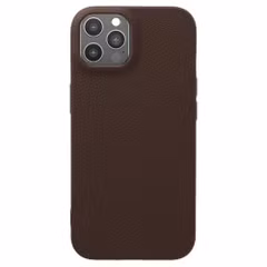 imoshion Texture Backcover iPhone 12 / 12 Pro - Dunkelbraun