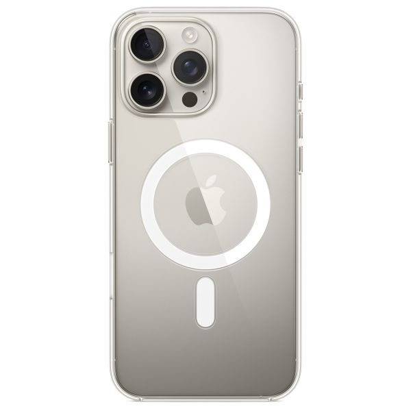 Apple Clearcase für das Apple iPhone 16 Pro Max + Apple MagSafe kabelloses Ladegerät 25 W - 1 Meter