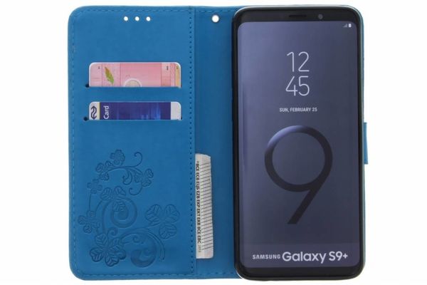 Kleeblumen Klapphülle für das Samsung Galaxy S9 Plus