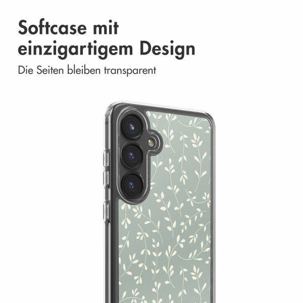 imoshion Design Hülle Samsung Galaxy S24 FE - Smoke Green Flowers