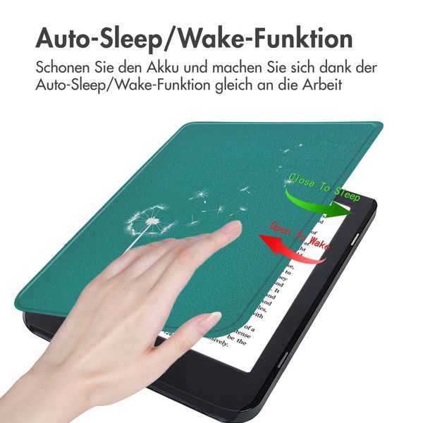 imoshion Design Slim Hard Case Sleepcover für das Kobo Nia - Green Dandelion