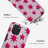 Selencia Vivid Tough Back Cover MagSafe für das iPhone 15 - Stars Rubine Red Light Pink