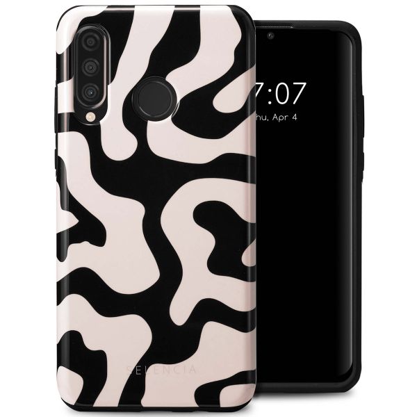 Selencia Vivid Tough Back Cover für das Huawei P30 Lite - Art Wave Black