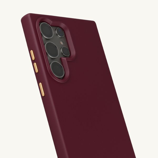 Selencia Rivièra Backcover mit MagSafe mit abnehmbaren Haken Samsung Galaxy S24 Ultra - Bold Burgundy