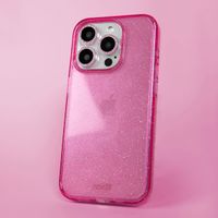 Holdit Kameraprotektor Glitzer für das Apple iPhone 15 Pro / 15 Pro Max - Pink
