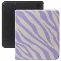 Selencia Vivid Klapphülle für das Kobo Libra Colour - Zebra Light Lilac