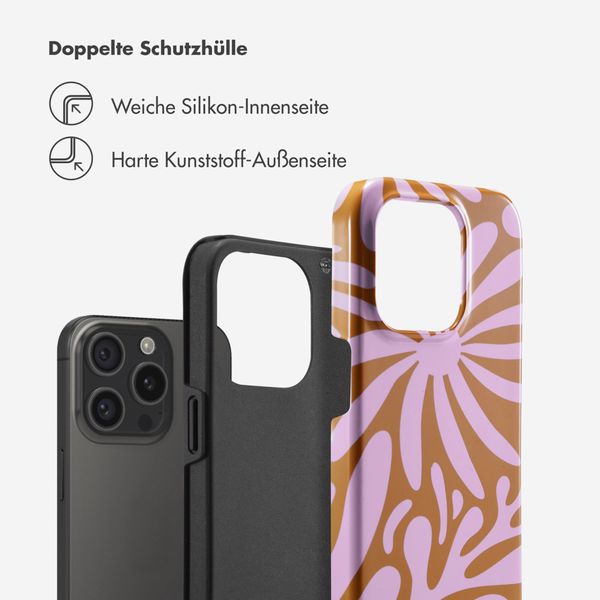 Selencia Vivid Back Cover Apple iPhone 15 Pro - Modern Bloom Pink