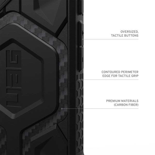 UAG Monarch Pro Backcover für das iPhone 16 - Carbon Fiber