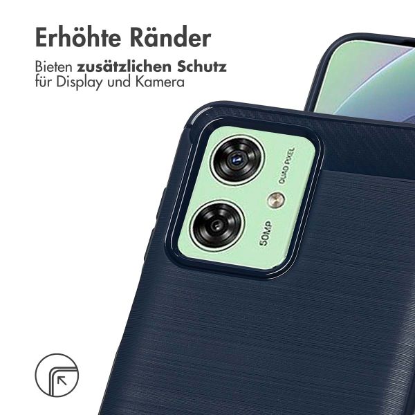 imoshion Brushed Back Cover Motorola Moto G54 - Dunkelblau