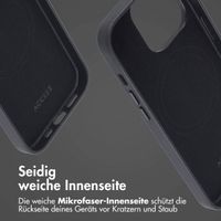 Accezz MagSafe Leather Backcover für das iPhone 14 Pro - Onyx Black