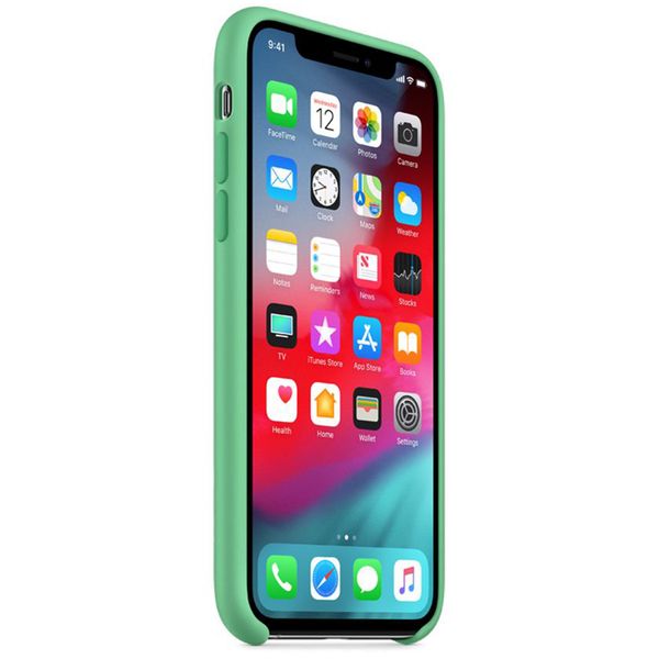 Apple Silikon-Case Spearmint für das iPhone Xs / X