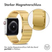 Selencia Edelstahl Magnetarmband für das Apple Watch Series 1 bis 9 / SE (38/40/41 mm) | Series 10 / 11 (42 mm) - Gold